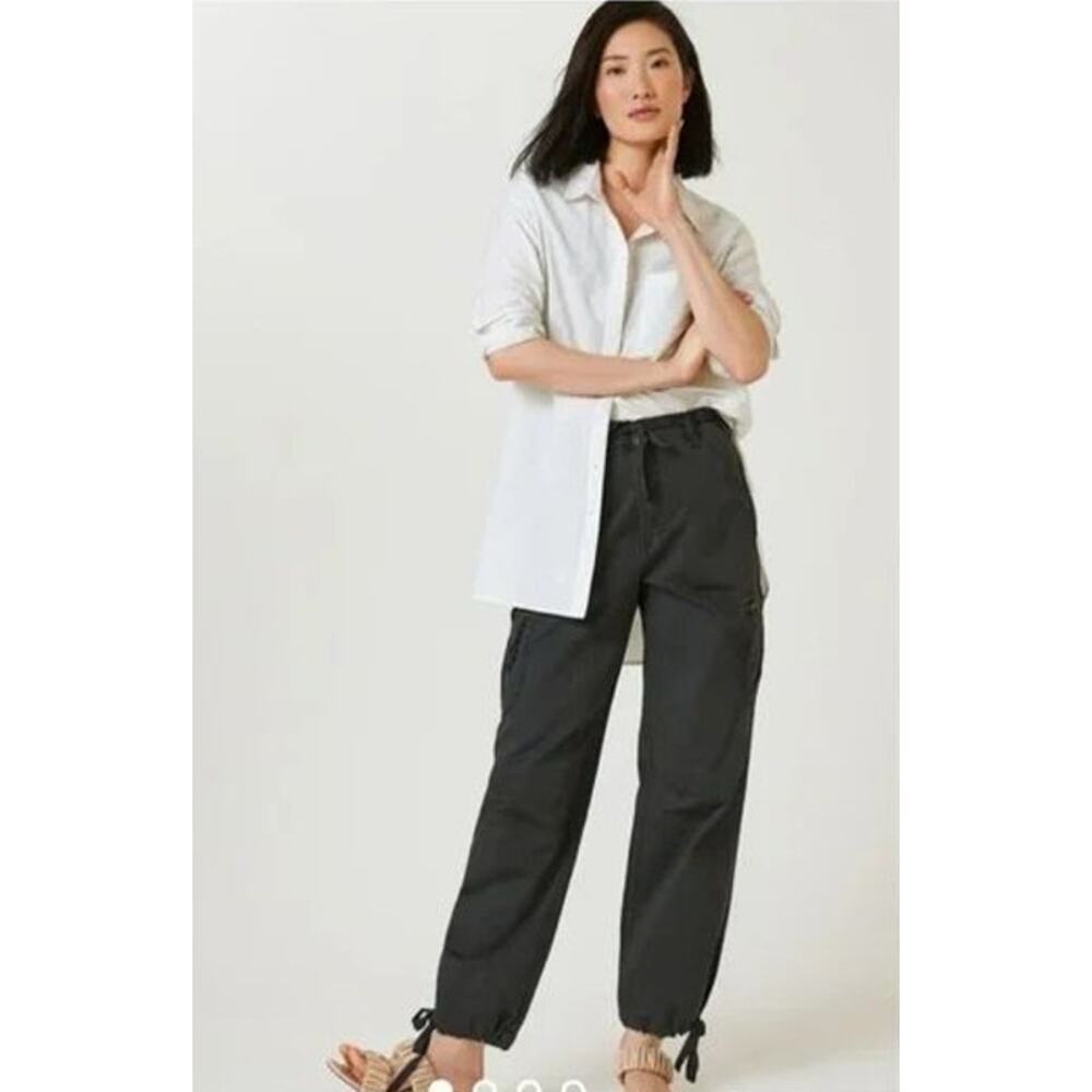Anthropologie Pilcro The Hiker Cotton Blend Charcoal Gray Utility Cargo Pants